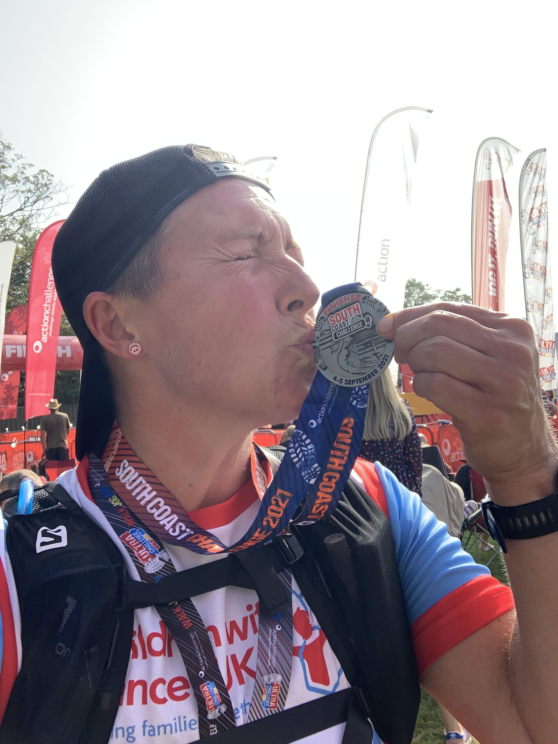 The sweet taste of a hard earned medal